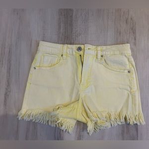 Yellow Jean shorts, never worn, brand: Black label, size S